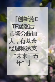 创新药ETF暴涨后市场分歧加大，有基金经理称透支“未来三五年”